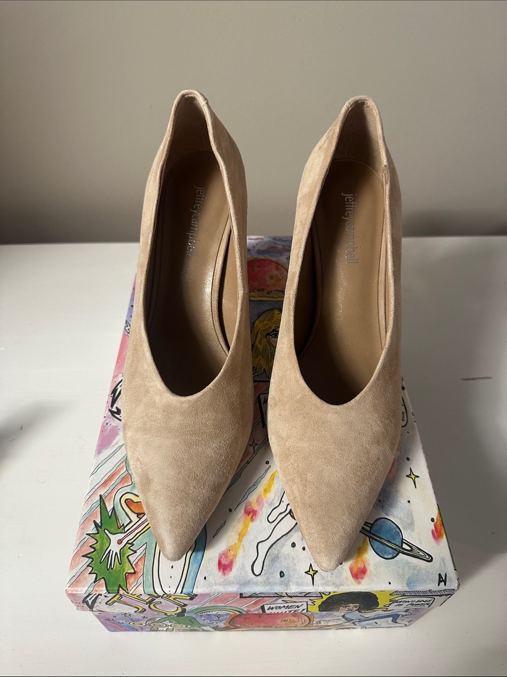 Jeffrey Campbell Beige Suede heels